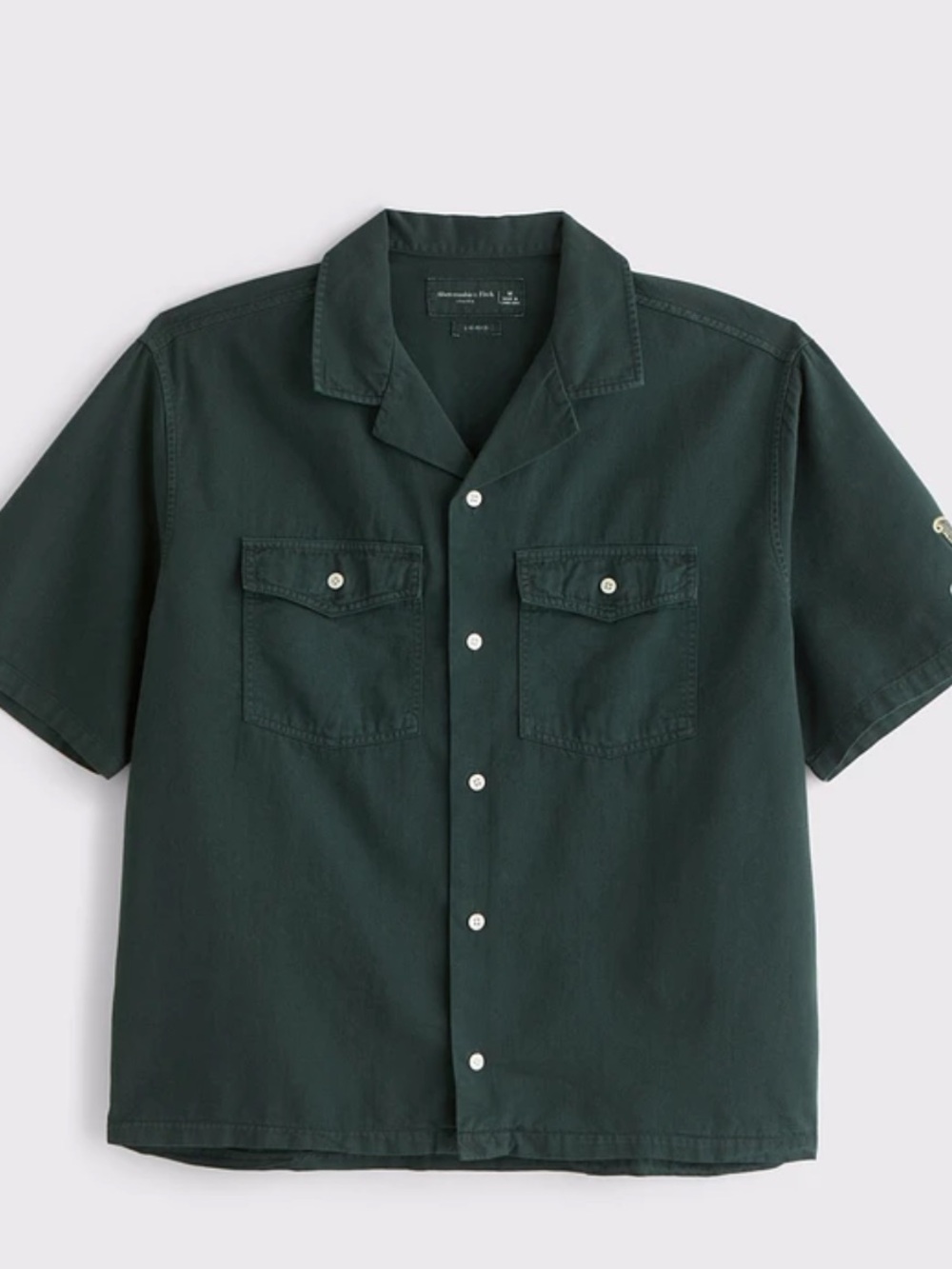 Abercrombie & Fitch Guinness Cropped Button Down Shirt